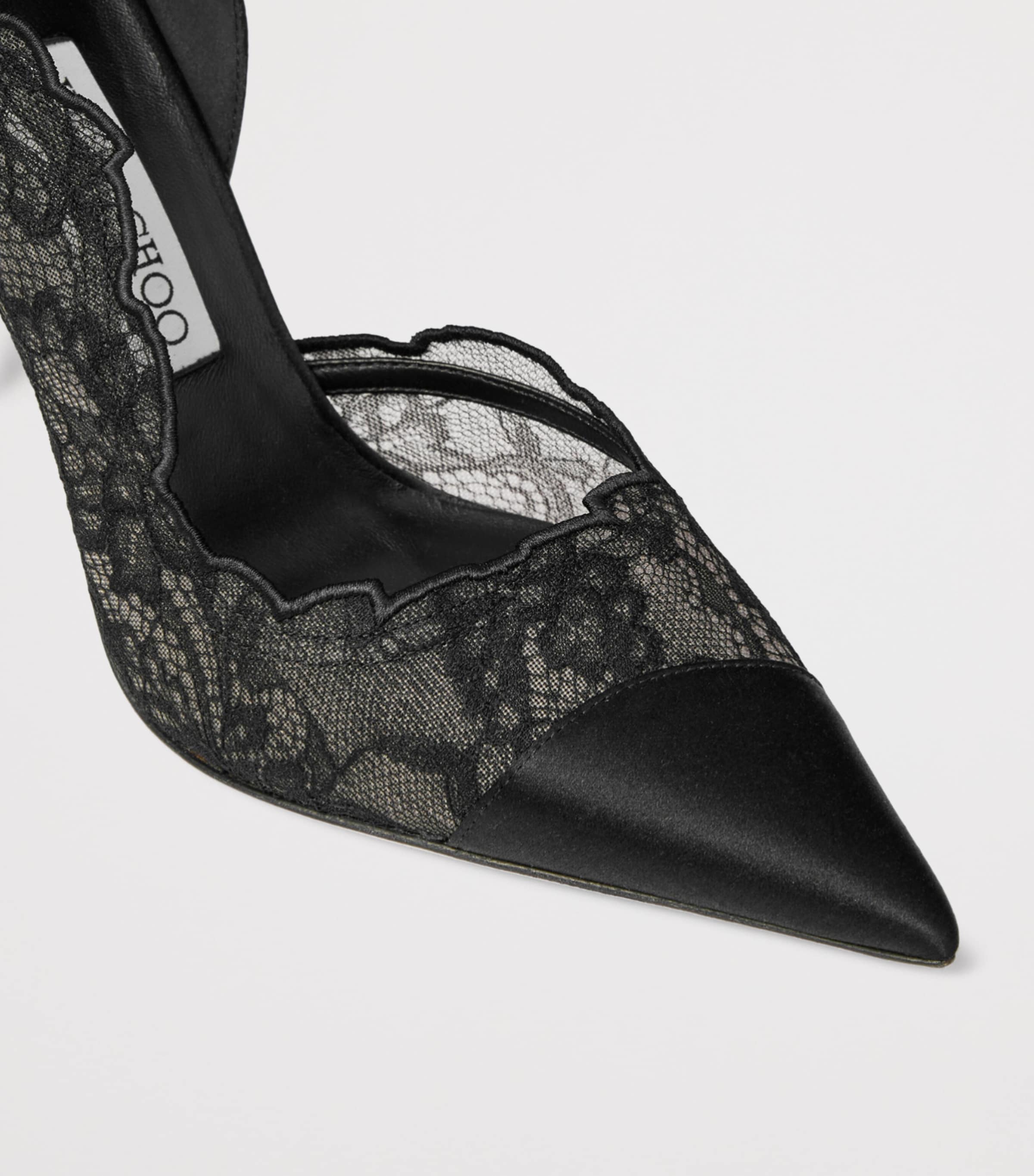 Jimmy Choo Brigitte 100 Lace Pumps Black/black Image 5