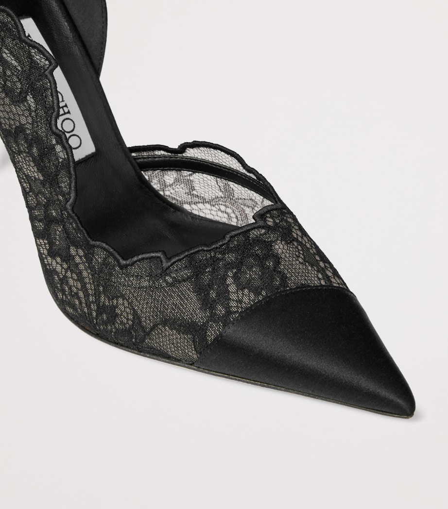 Jimmy Choo Brigitte 100 Lace Pumps Black/black Image 5