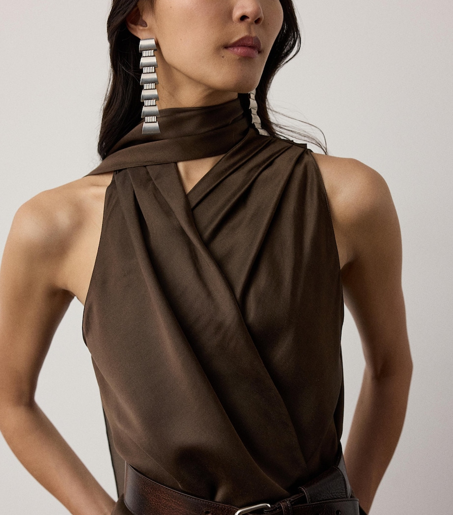 Ralph Lauren Collection Womens Silk Rynn Maxi Dress Sycamore Image 4
