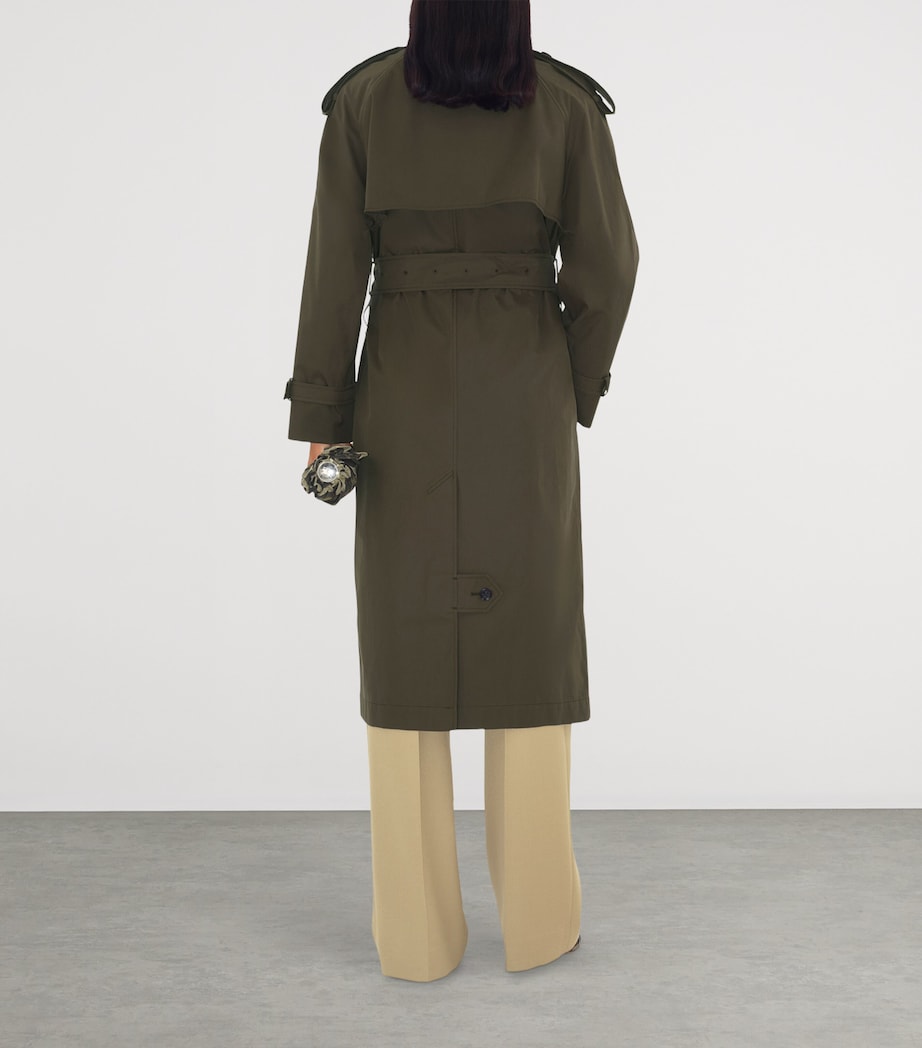 Cotton Long Castleford Trench Coat OTTER Image 5