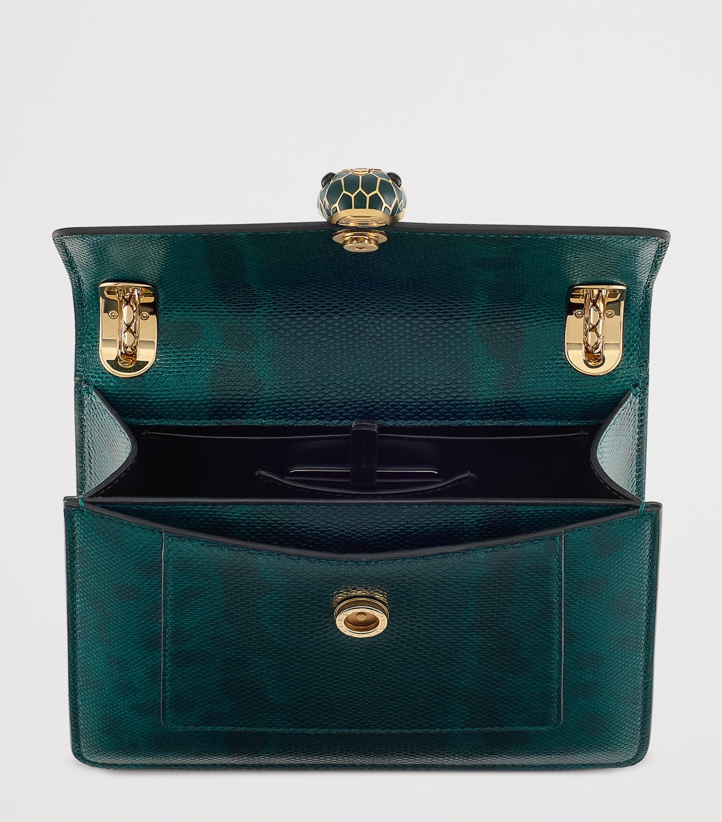 Bvlgari Karung Leather Serpenti Forever Cross-Body Bag Green Image 5