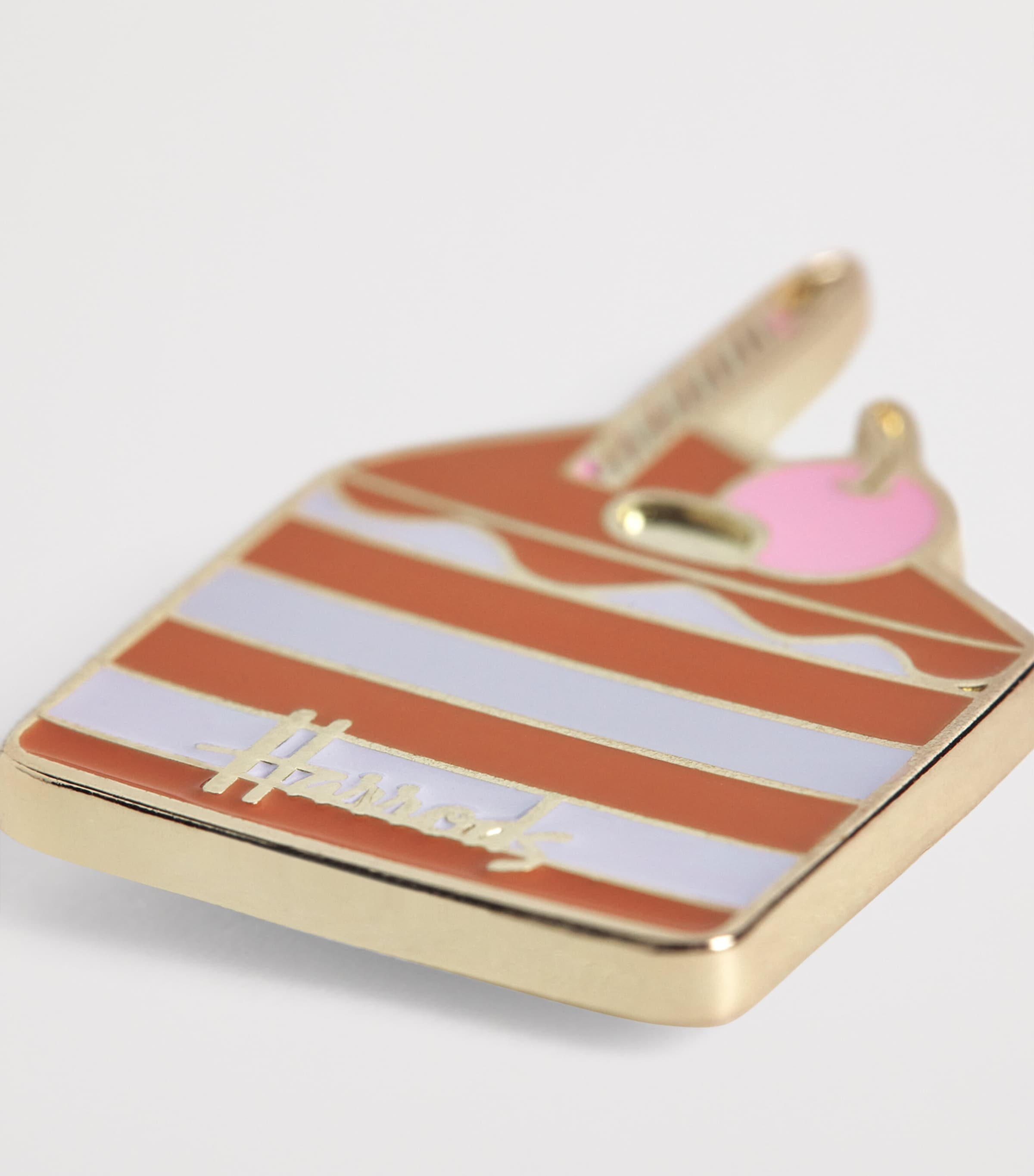 Enamel Cake Pin Badge GOLD Image 2