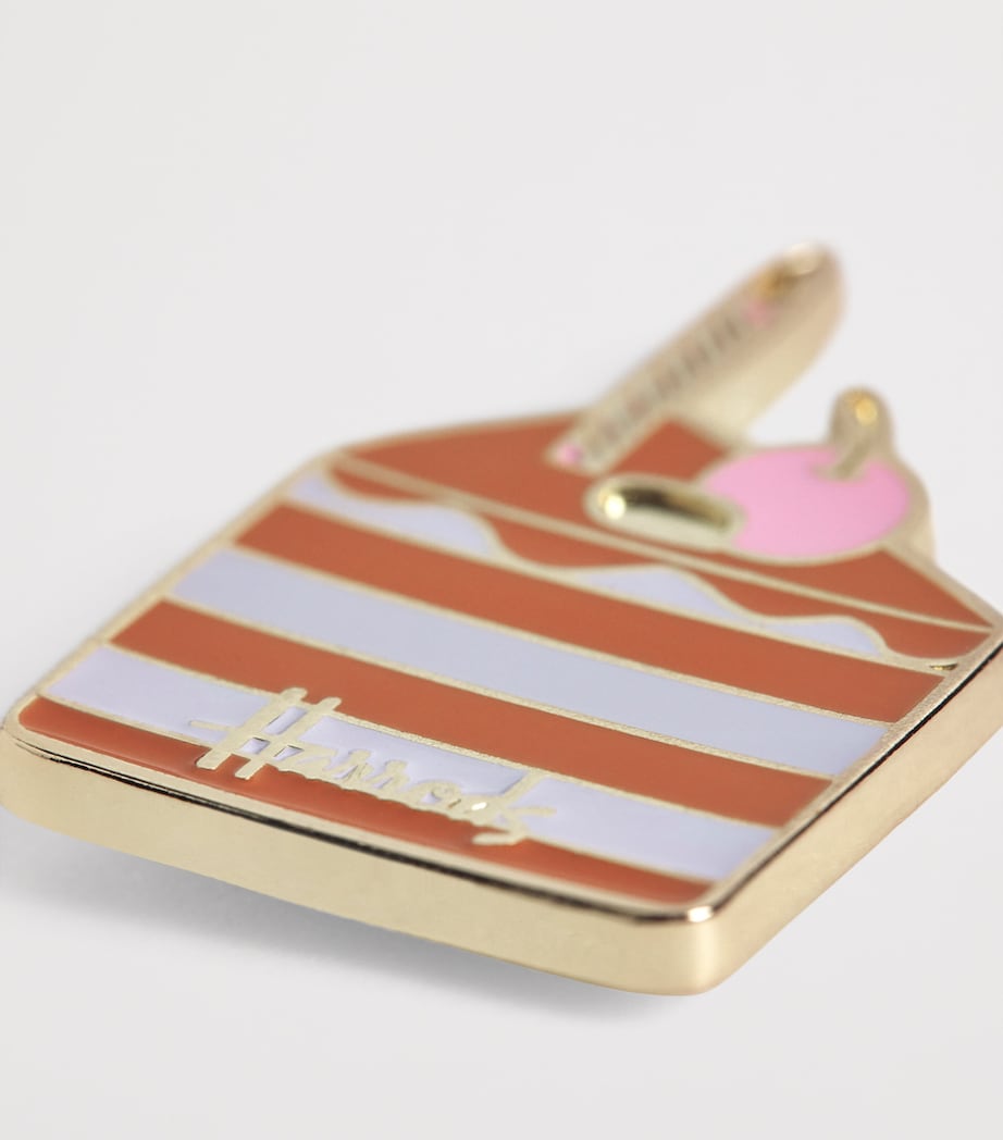 Enamel Cake Pin Badge GOLD Image 2