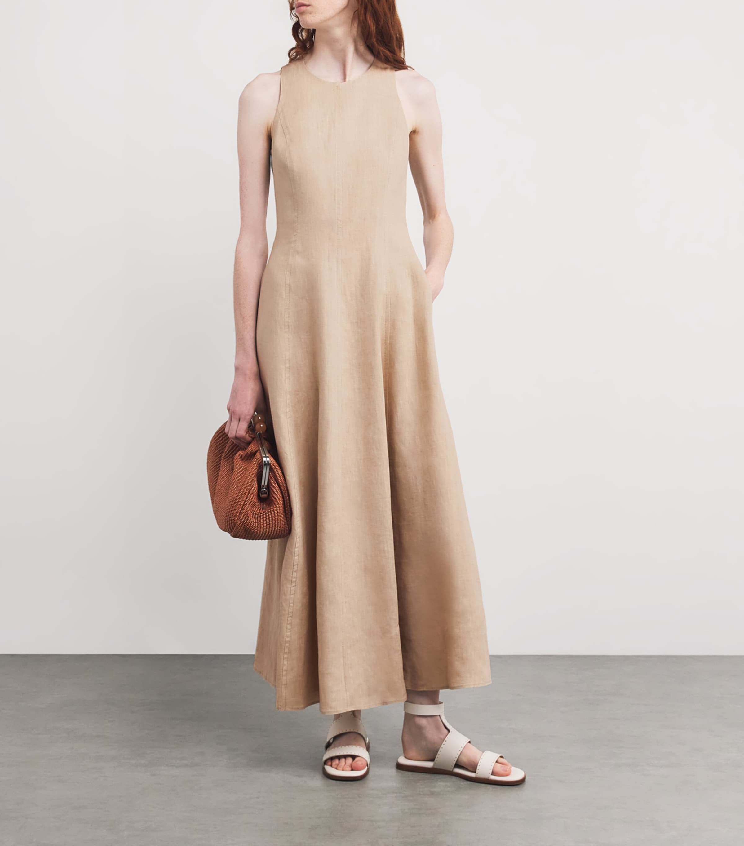 Linen Midi Dress SABBIA Image 2