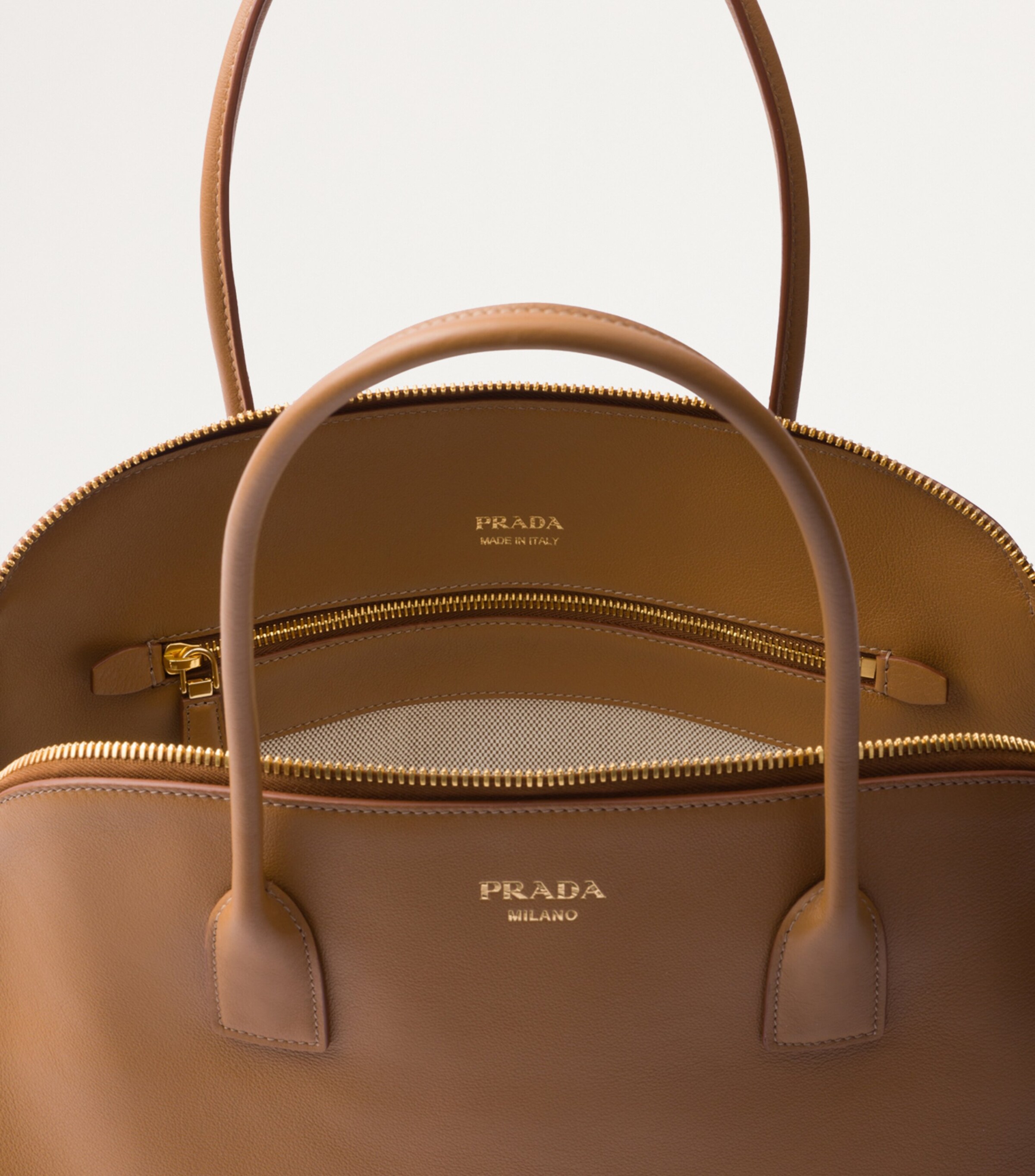 Prada Large Leather Tote Bag Image 8