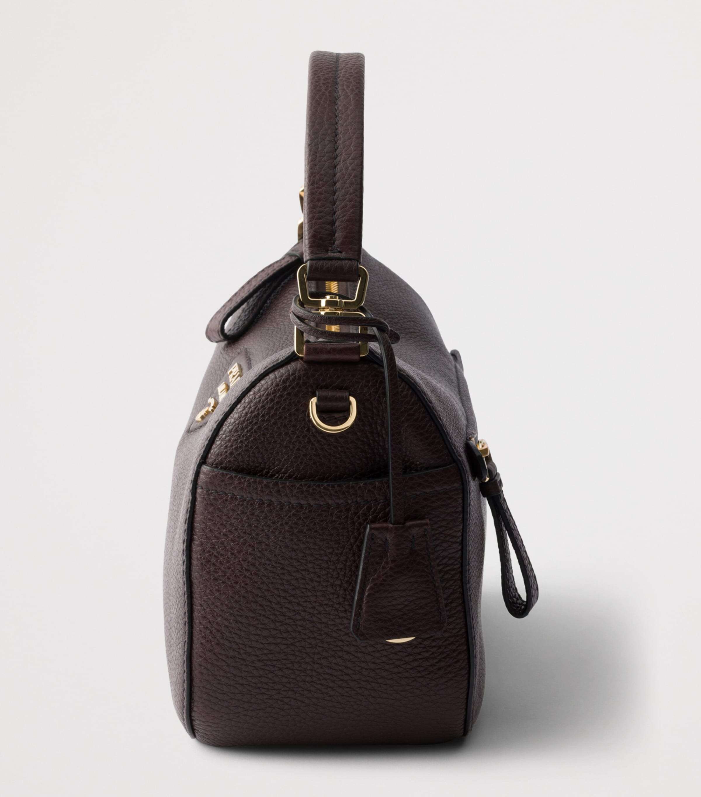 Prada Small Leather Shoulder Bag Brown Image 6