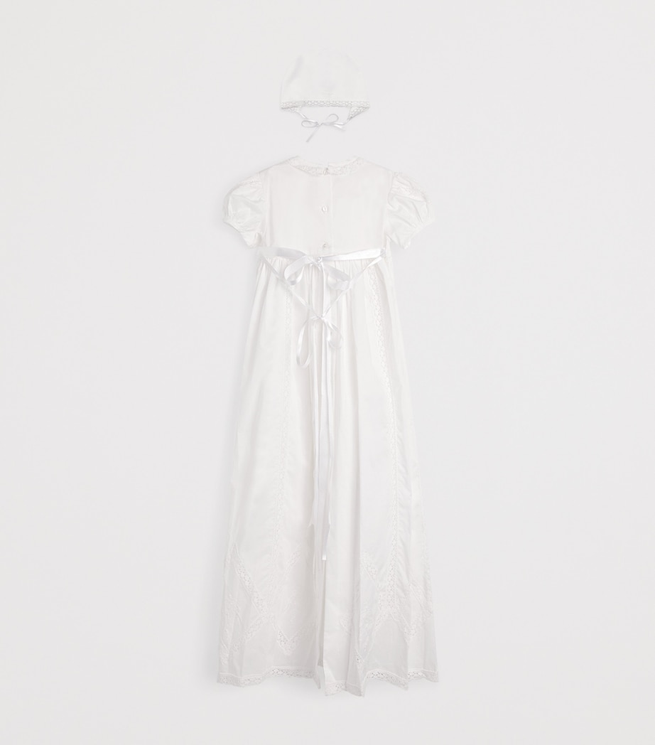 Pima Cotton Convertible Ceremonial Gown and Hat Set (0-24 Months) K00 WHITE Image 2