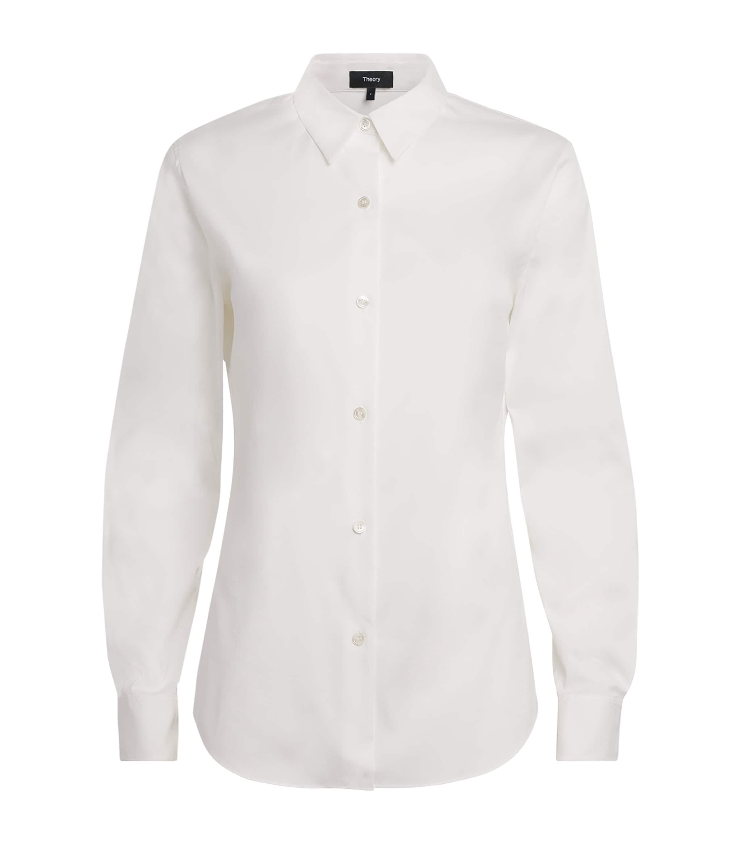 Cotton-Blend Tenia Shirt 100 WHITE Image 1