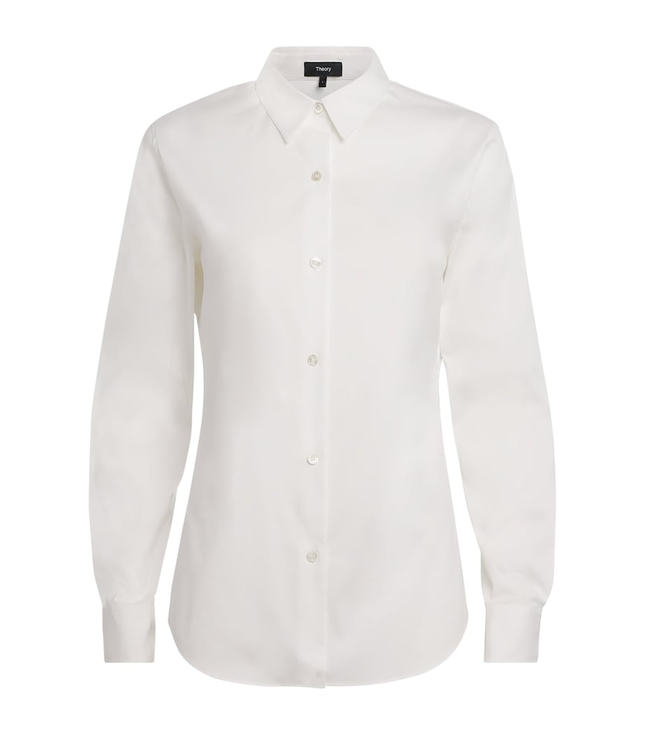 Cotton-Blend Tenia Shirt 100 WHITE Image 1