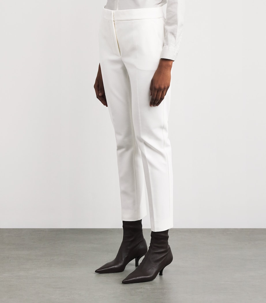 Cropped Slim Trousers WHITE Image 3