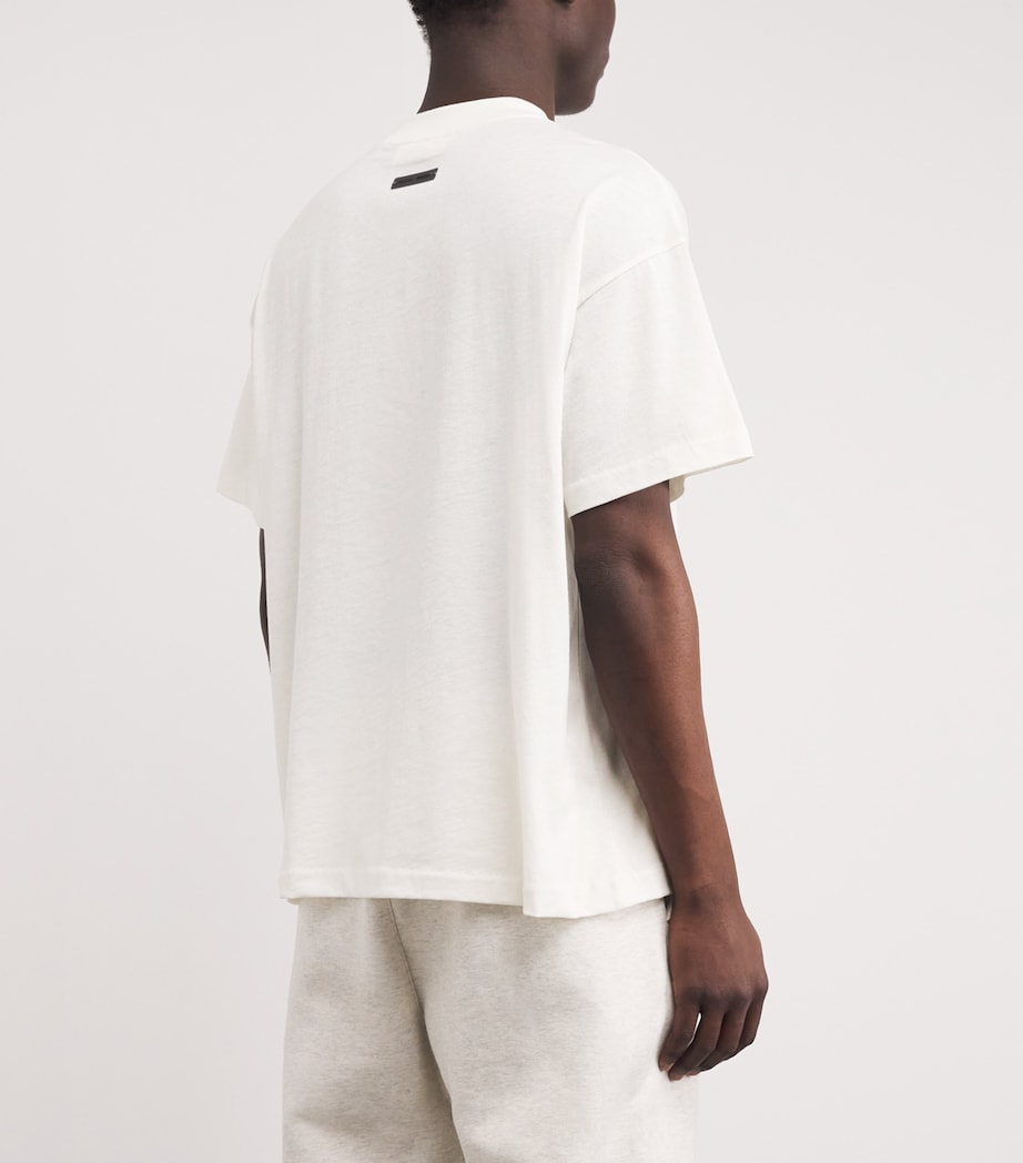 Cotton Logo Script T-Shirt IVORY Image 4
