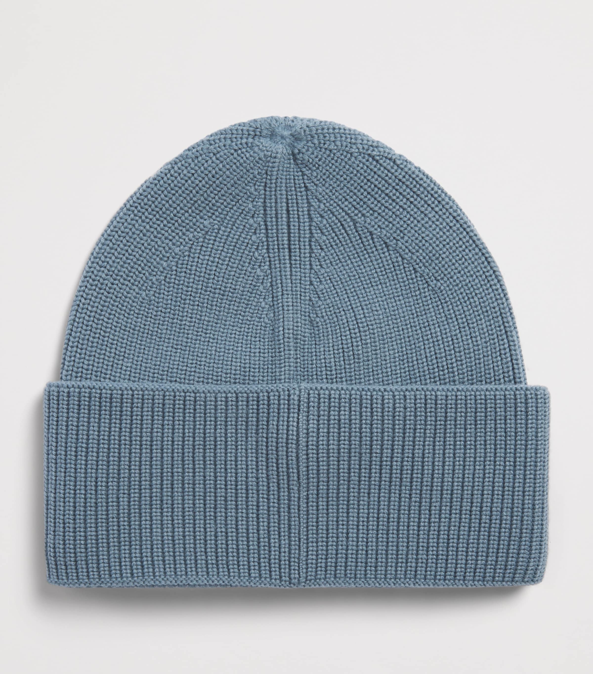 Falke Virgin Wool Fine Rib Beanie Blue Steel Image 2