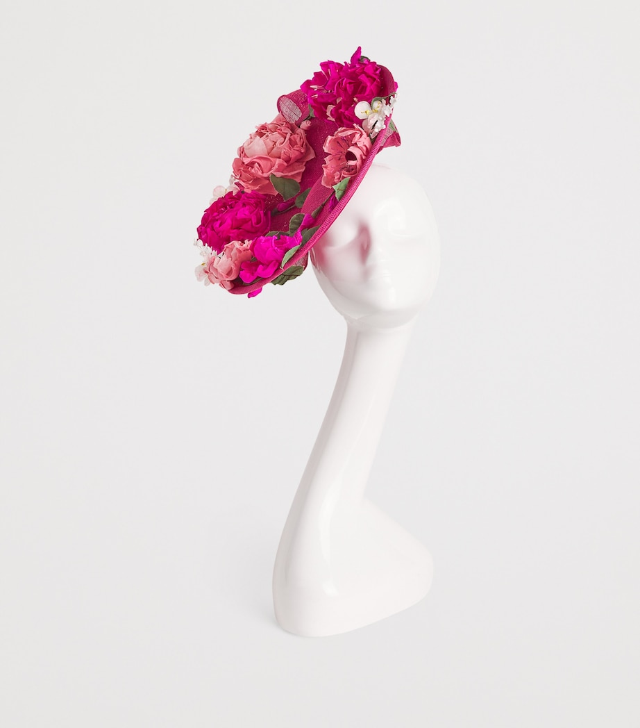 Floral-Detail Hat Fascinator PINK MIX Image 2