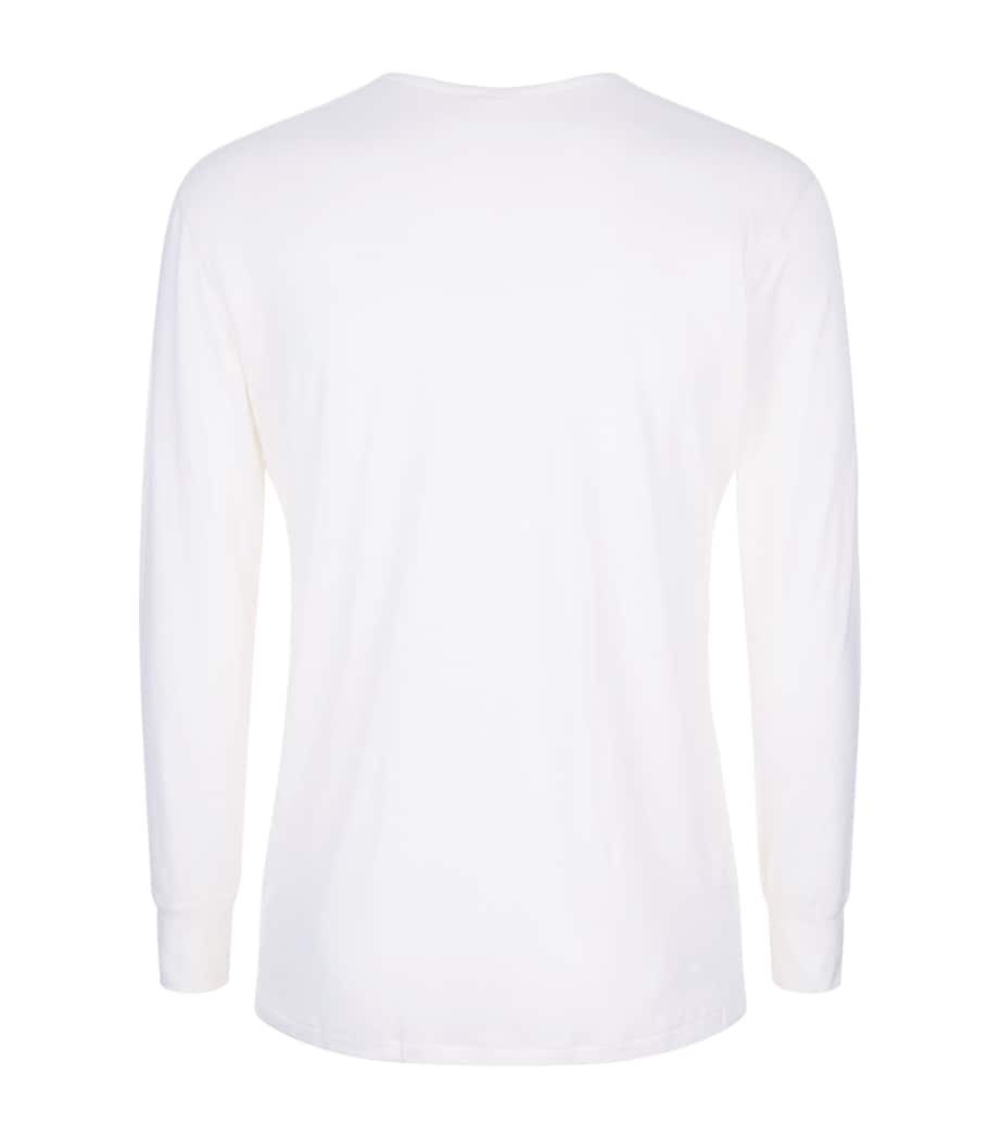 Wool and Silk Long Sleeve Top IVORY Image 3