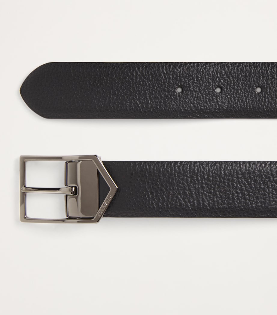 Canali Leather Arrow Belt Image 4