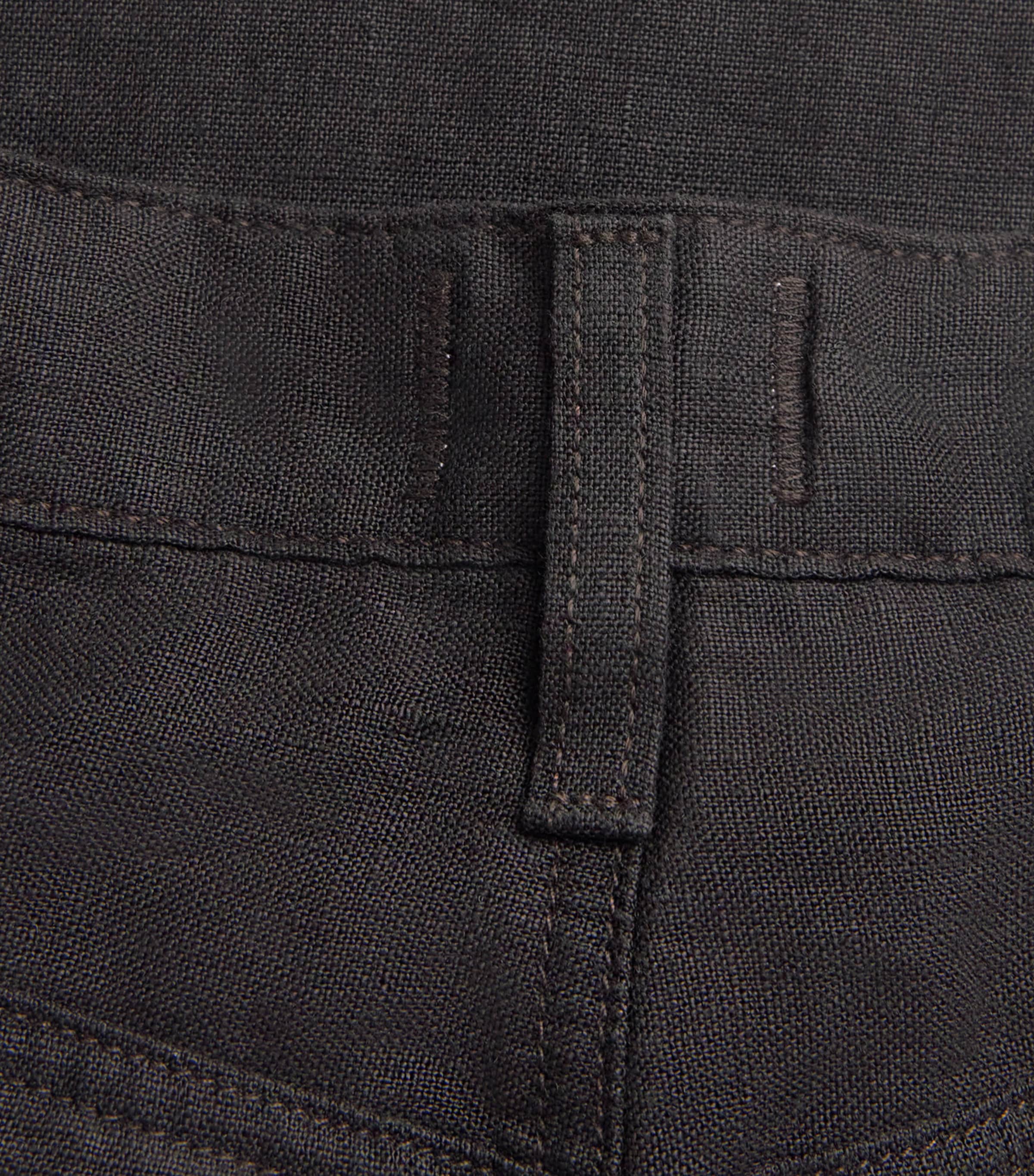 Citizens of Humanity Womens Linen Brynn Trousers Chocolate Image 5