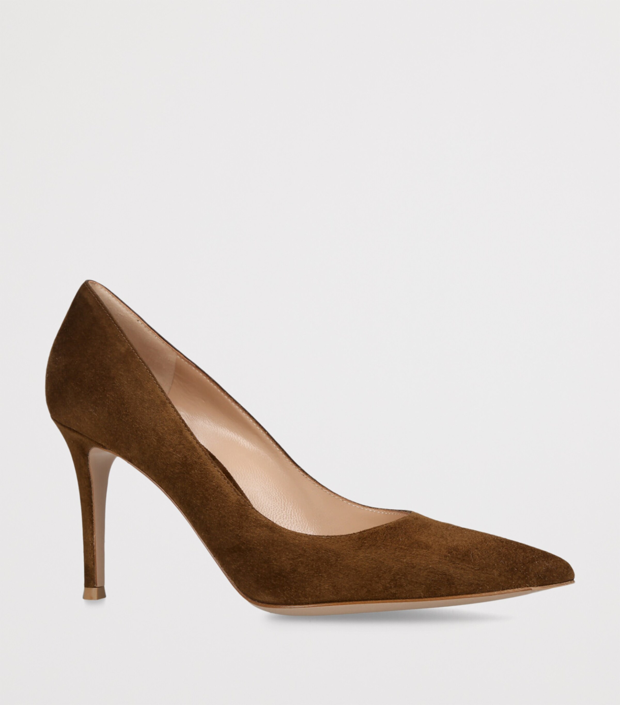 Suede Gianvito Pumps 85 DARK BROWN Image 3