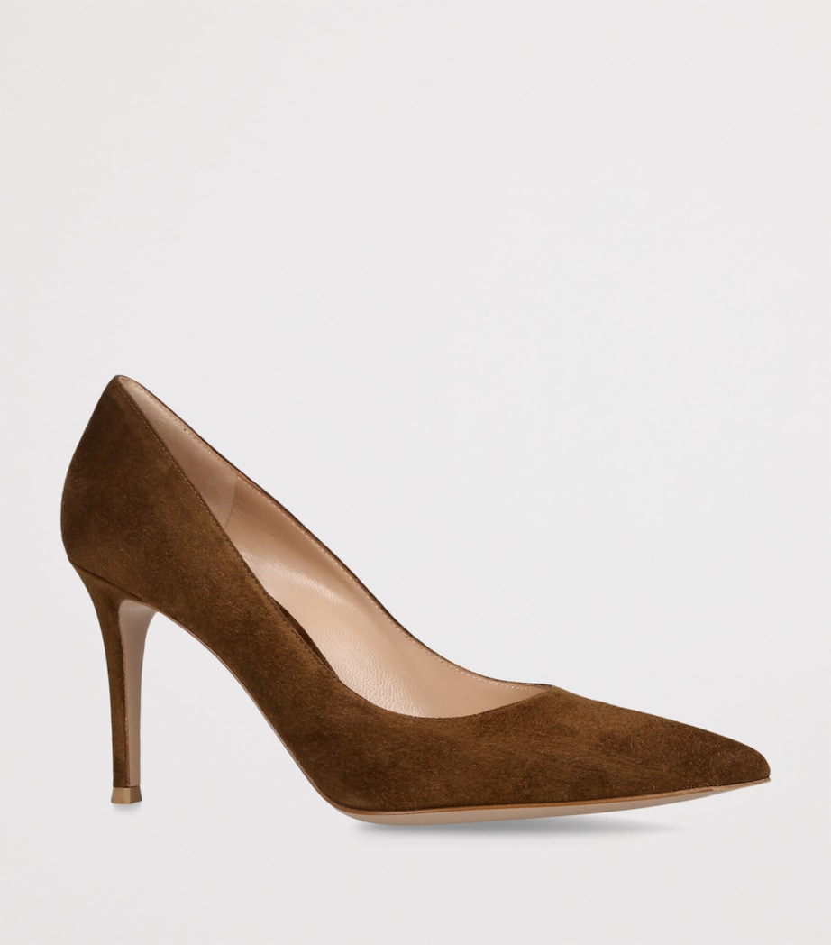 Suede Gianvito Pumps 85 DARK BROWN Image 3