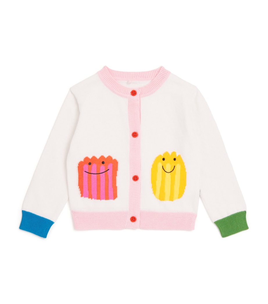 Cotton-Wool Smiley Face Cardigan (6-36 Months) 103IVORY Image 1