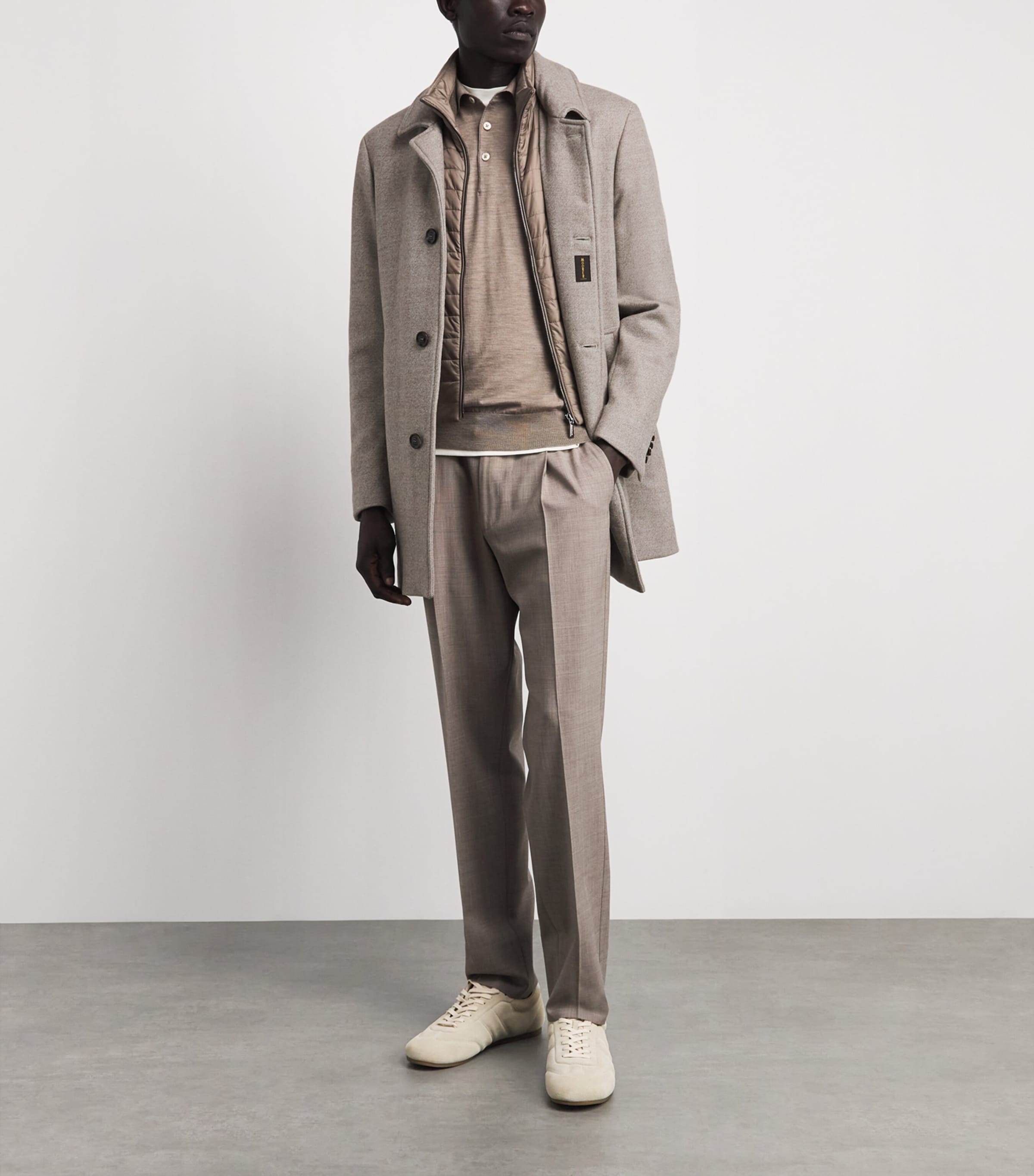 Moorer Mens Virgin Wool Monferrato-LP Coat Avana Image 2