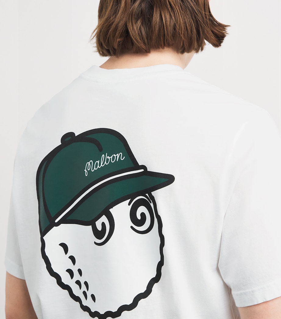 Malbon Mens Cotton Bermuda Baldwin T-Shirt White Image 3