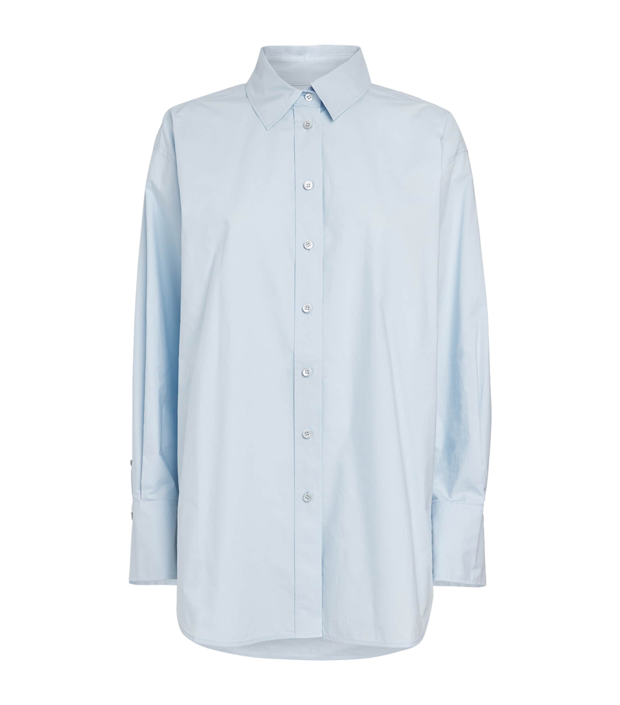 Frame The Exaggerated Oversized Shirt In Blue