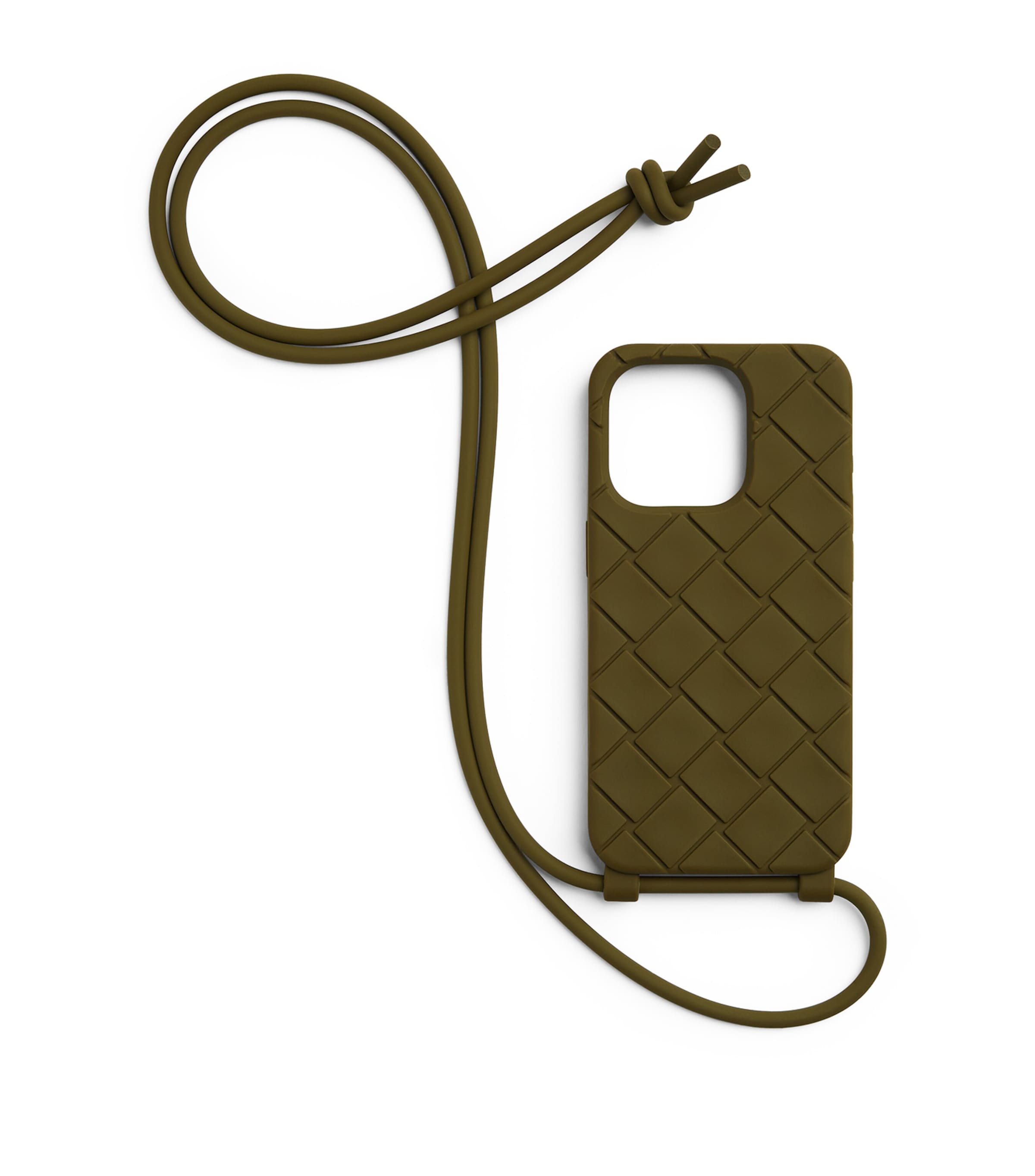 Bottega Veneta Iphone 15 Pro Case With Strap In Green