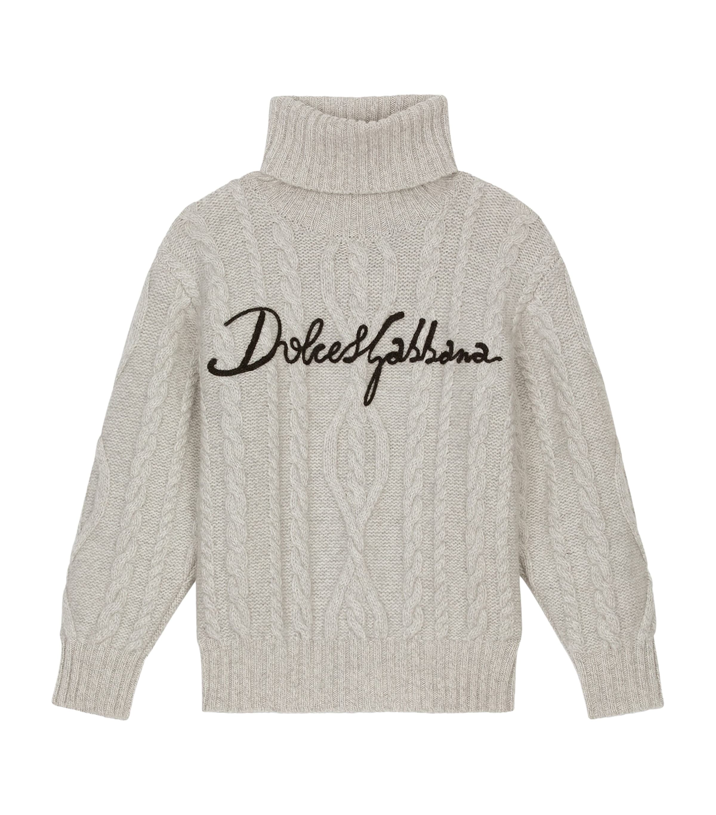 Dolce & Gabbana Roll-neck Logo Sweater (8-12+ Years)