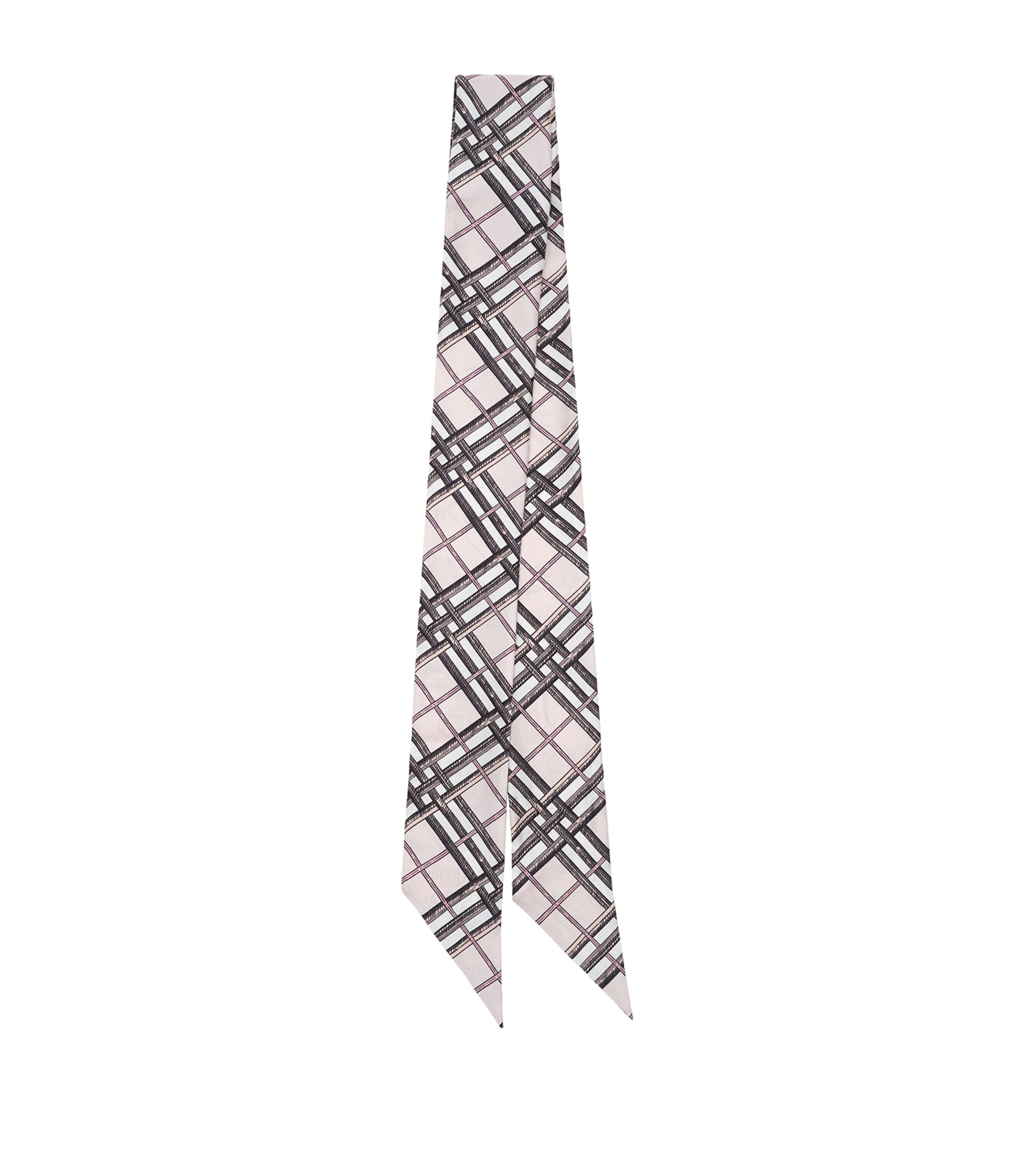 Burberry Silk Reversible Skinny Scarf Quartz Pink Image 1