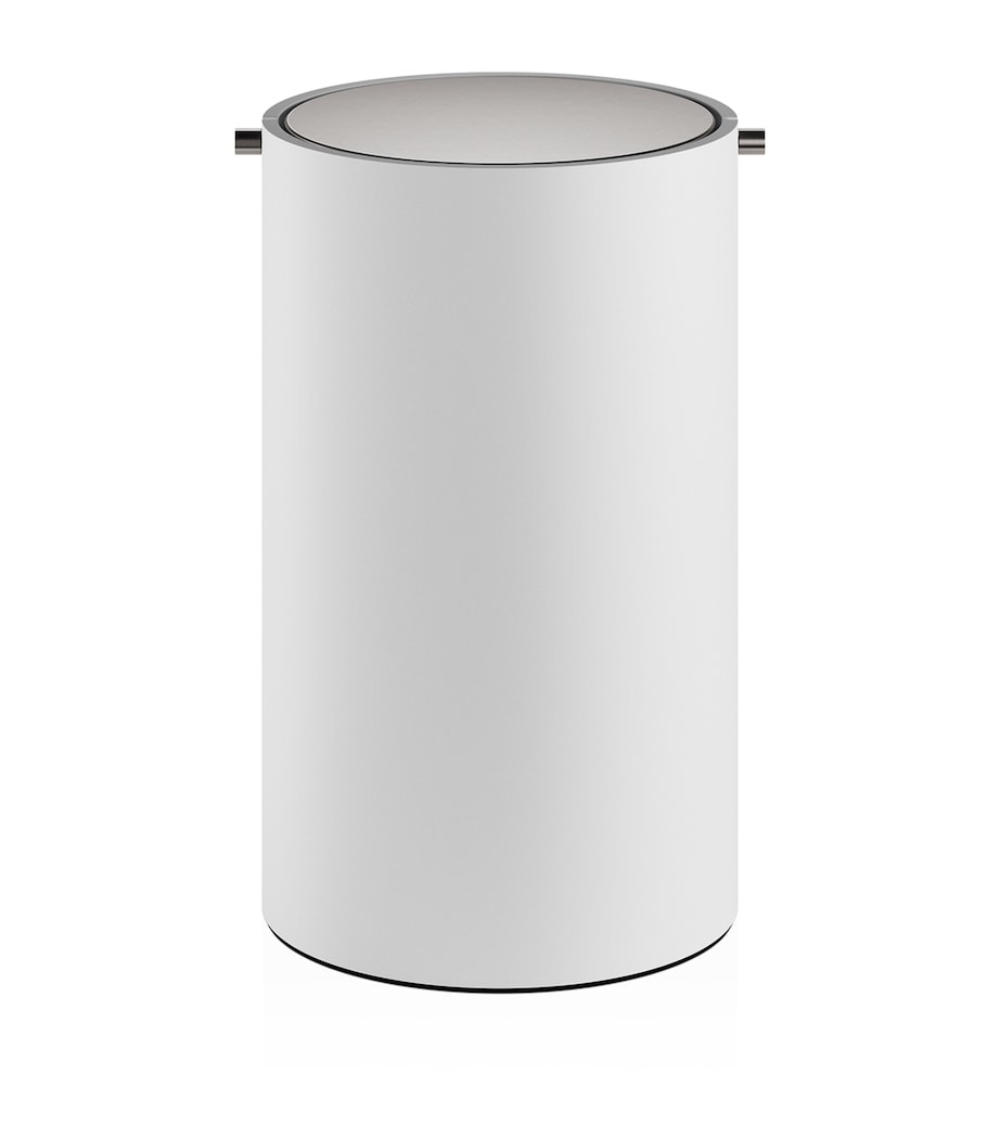 Stone Collection Bathroom Bin WHITE S/STEEL MATT Image 1