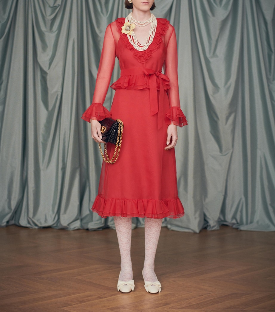 Small Leather Vain Shoulder Bag 0NO Image 5