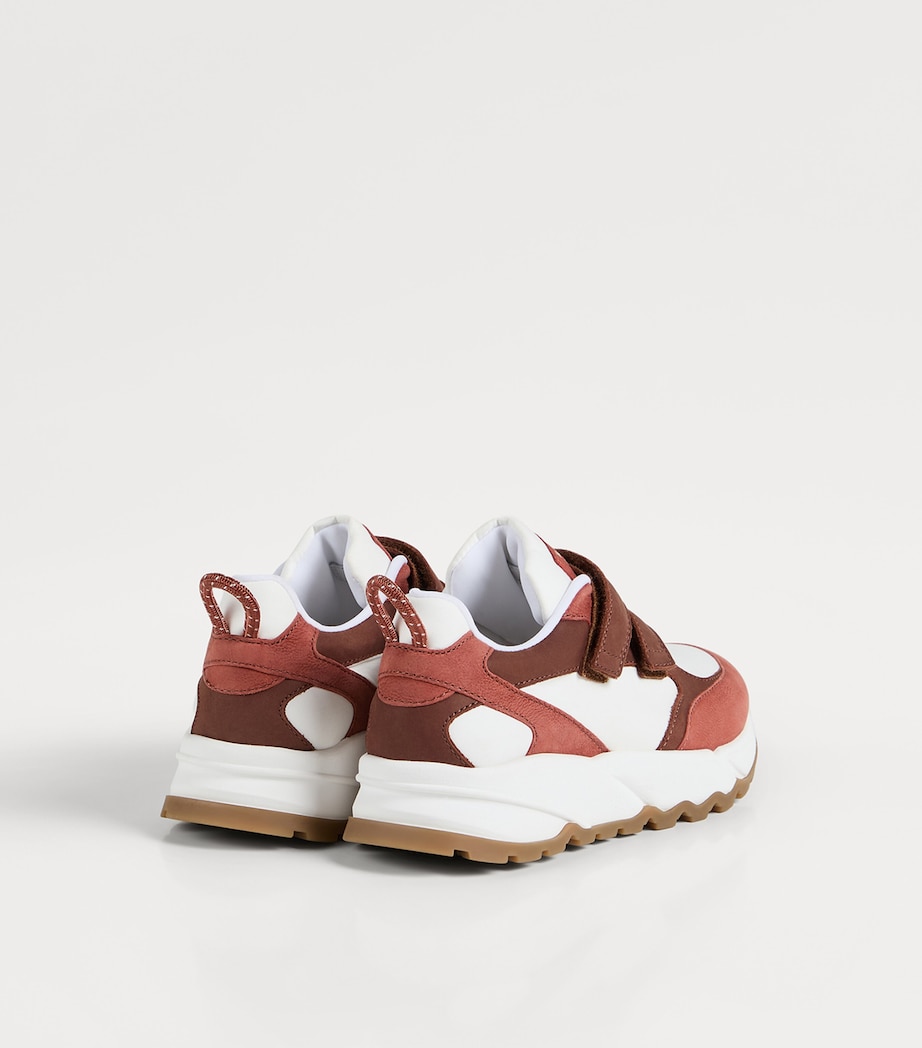 Brunello Cucinelli Kids Leather Velcro Sneakers Image 3