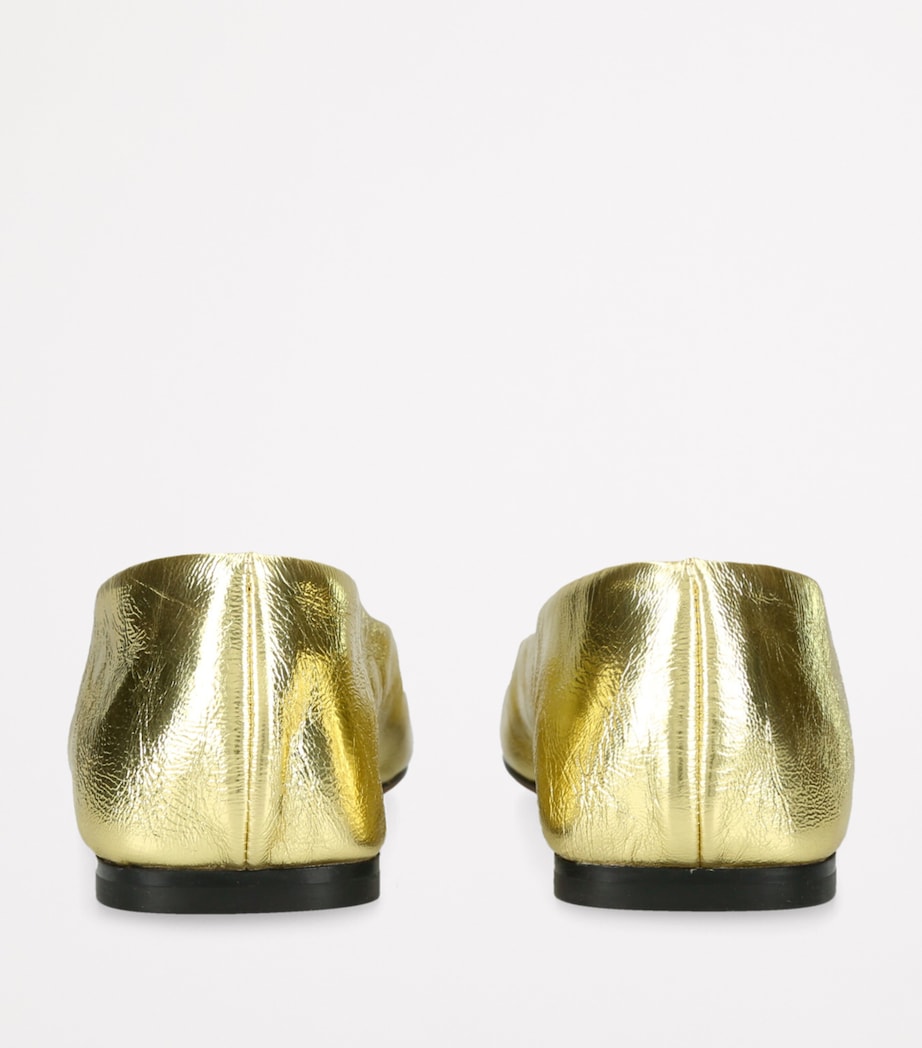 Square Ballet Flats GOLD Image 2