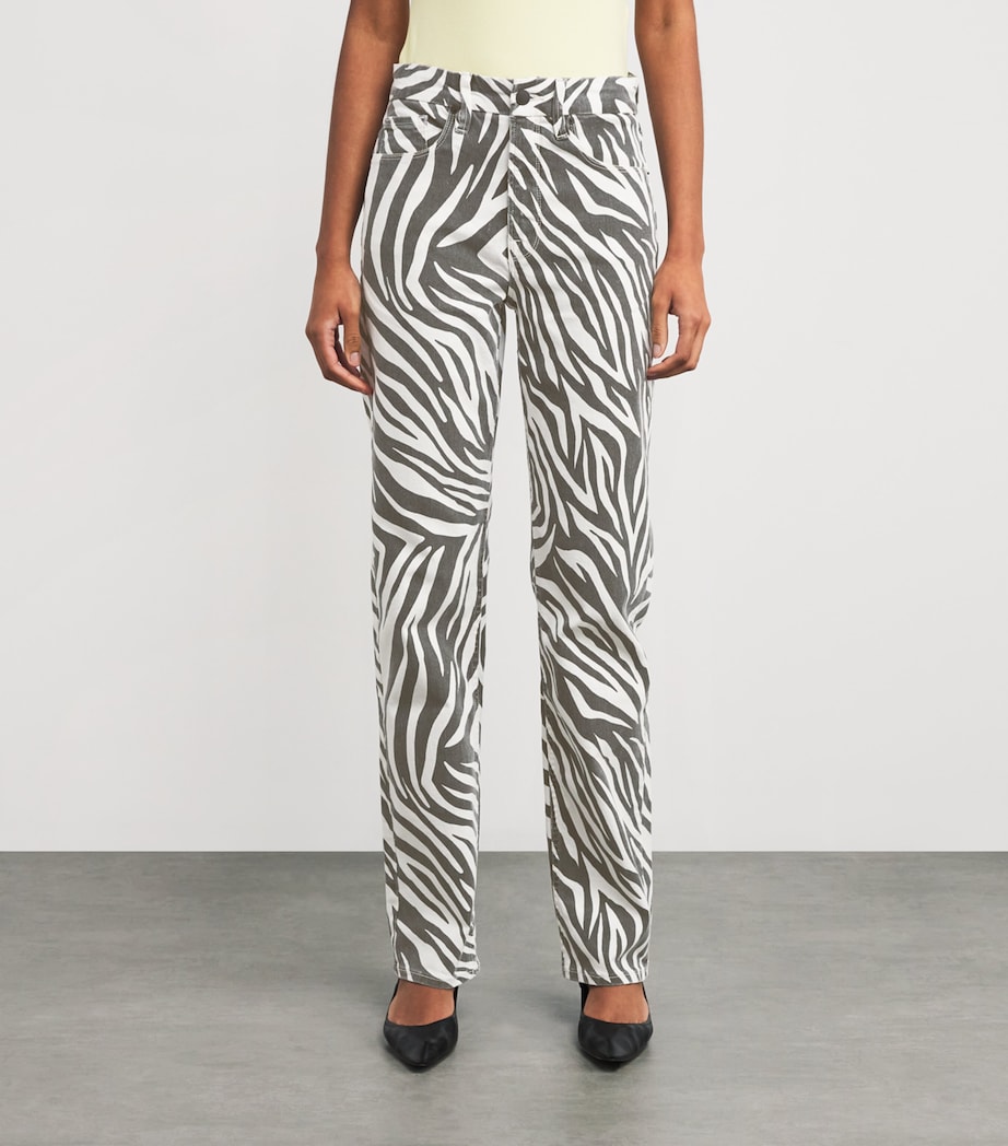 Zebra Good Icon Straight Jeans 002CLOUD WHITE ZEBRA Image 3