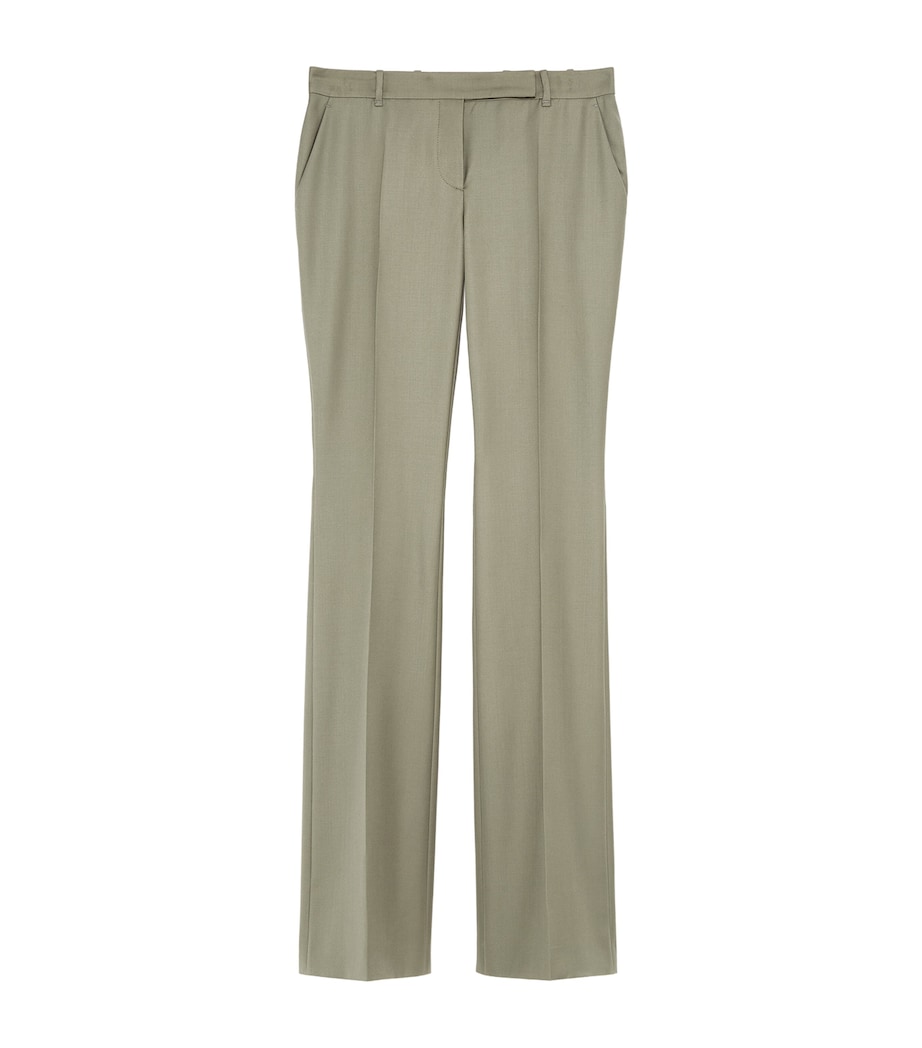 McQueen Womens Wool Bootcut Trousers Image 1