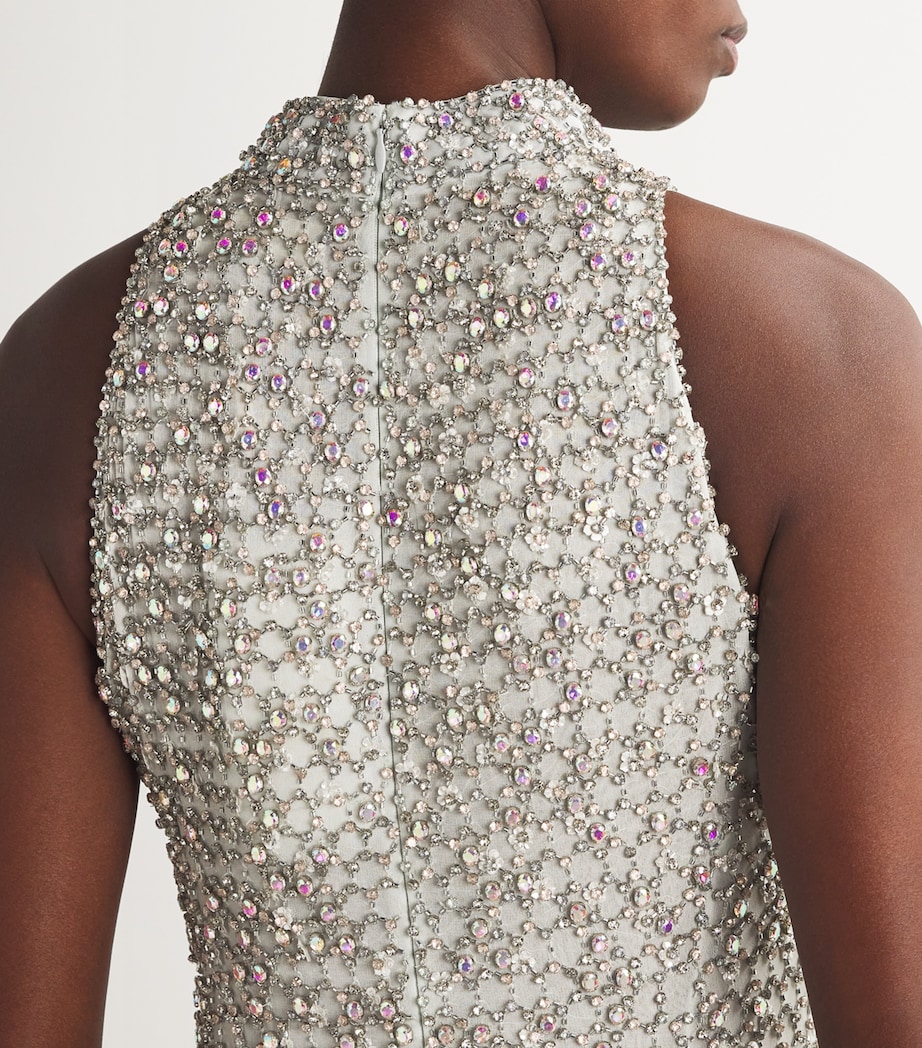Jenny Packham Womens Silk Crystal-Embellished Juno Gown Pale Powder Image 4