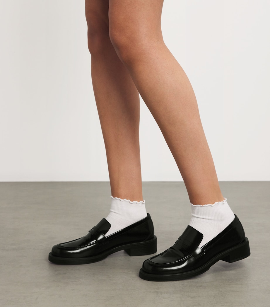 Leather Palmer Bold Loafers BLACK Image 2