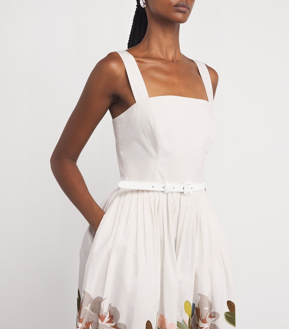 Cotton Printed Poplin Hoban Dress WHMUL WHITE/MULTI Image 4