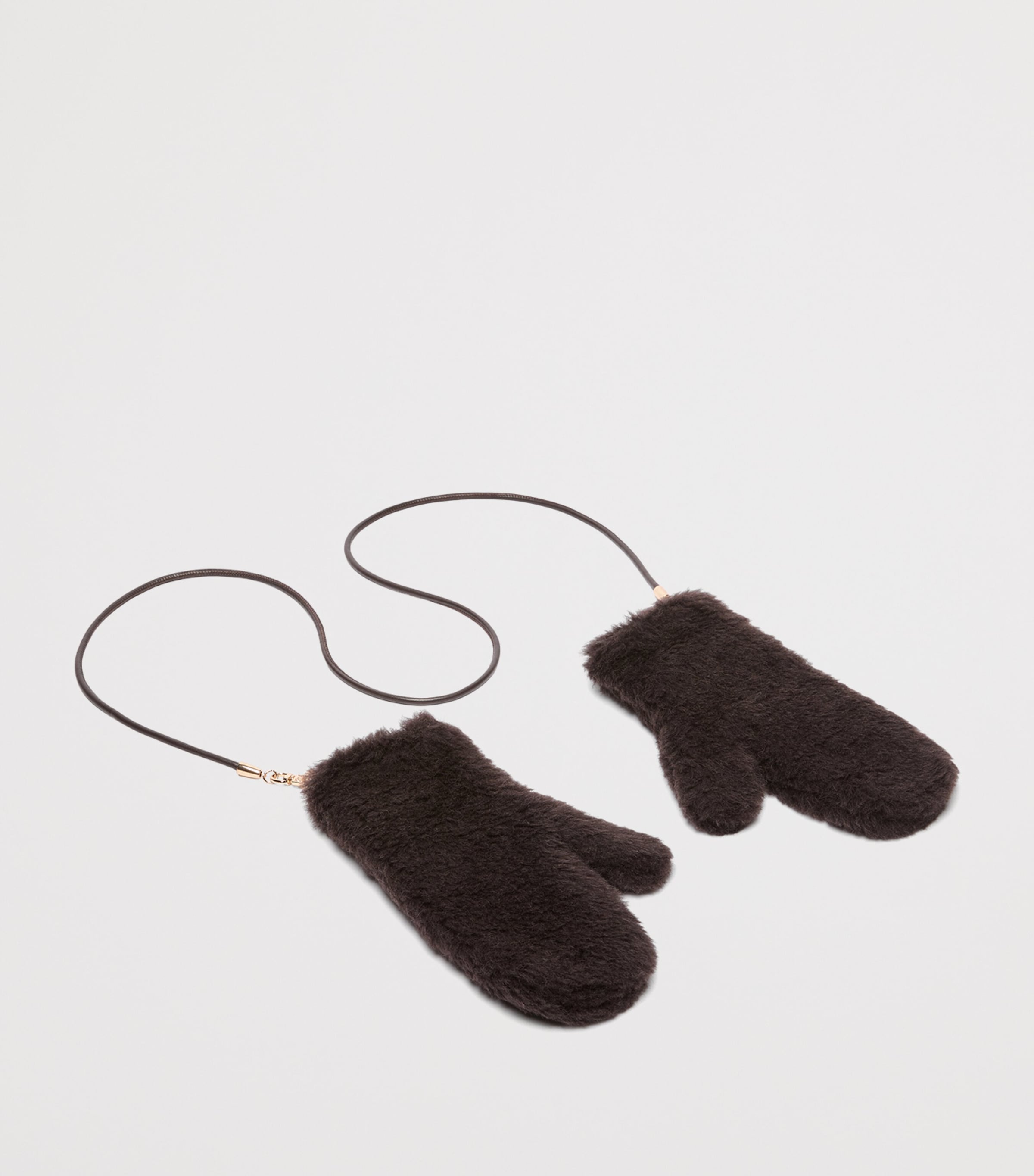 Max Mara Alpaca-Wool-Silk Gloves Brown Image 2