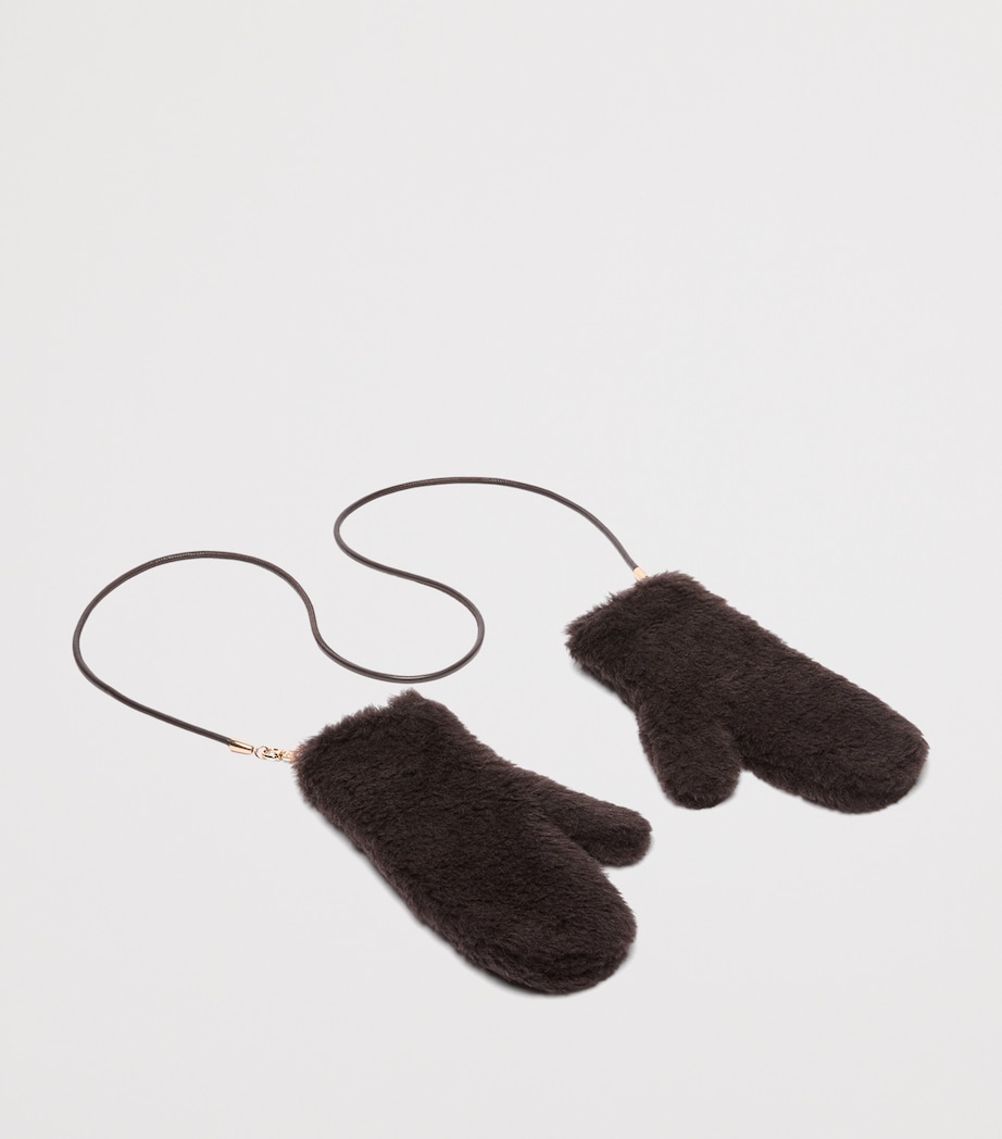 Max Mara Alpaca-Wool-Silk Gloves Brown Image 2