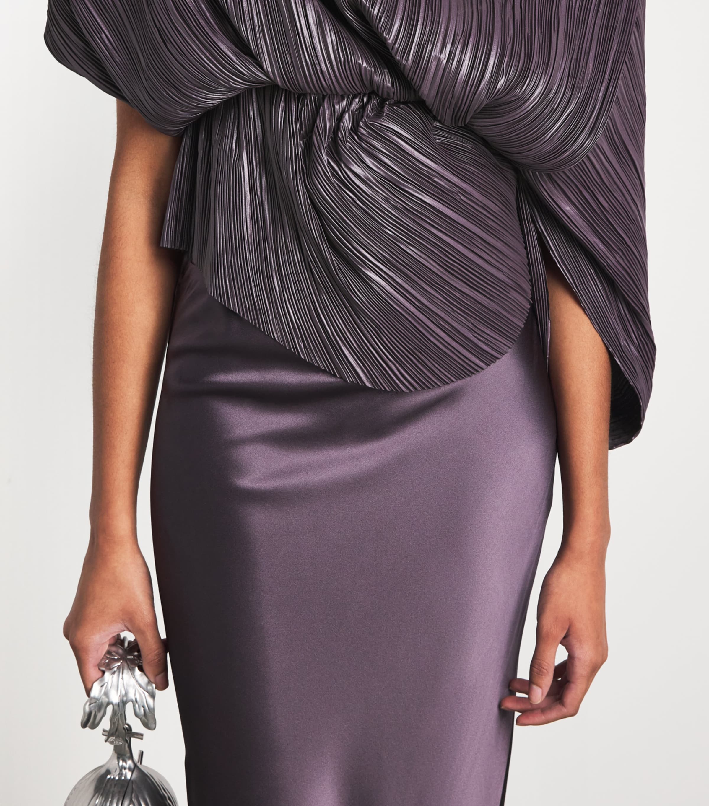 Cult Gaia Purple Pleated Draped Top | Harrods US