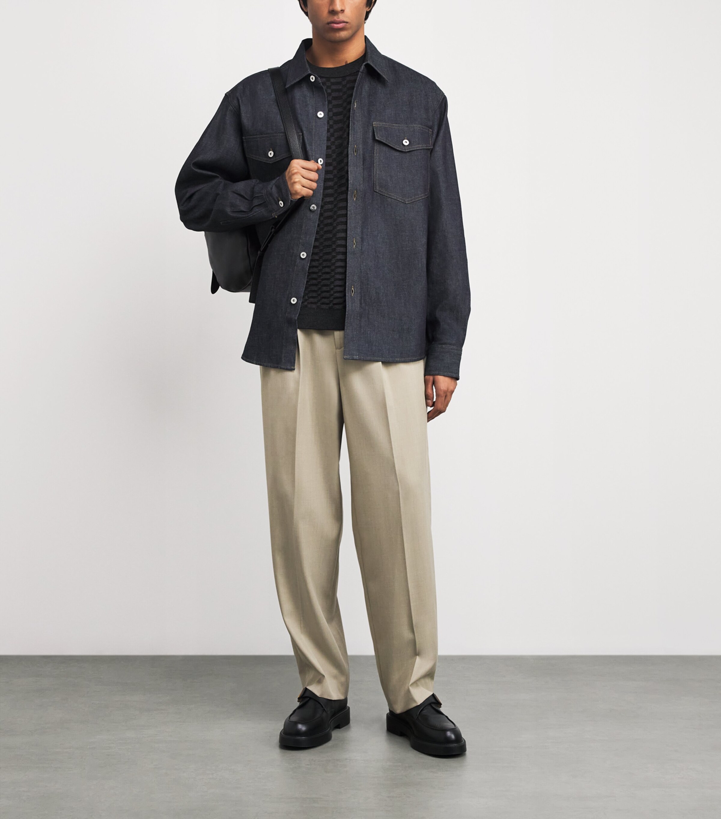 Virgin Wool Op-Art Sweater FC101 Image 2