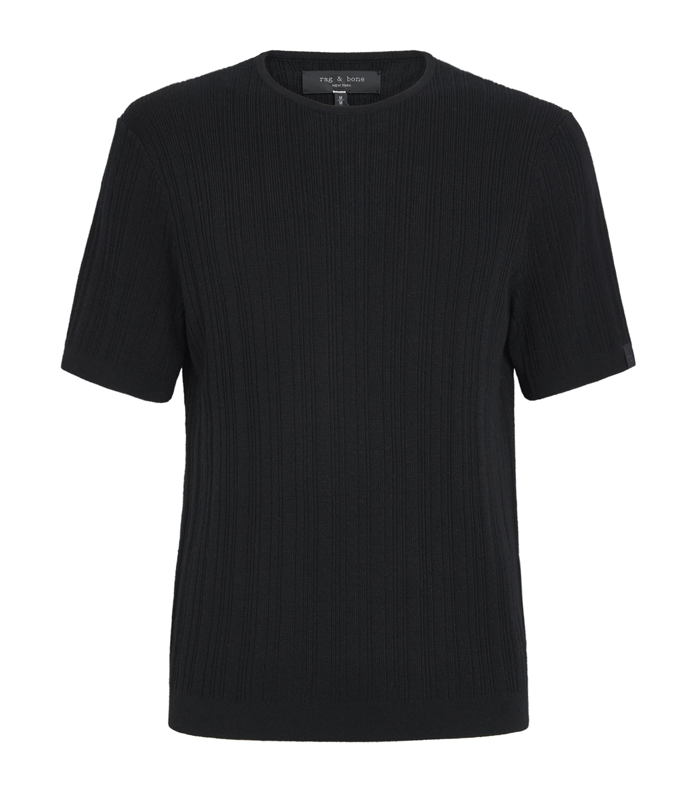 Rag & Bone Wool-cashmere Crawford T-shirt In Black