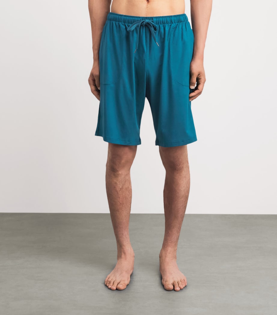 Derek Rose Mens Modal-Blend Basel Drawstring Shorts Tea Image 4