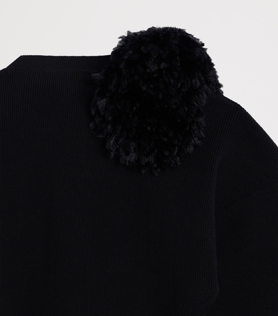 Givenchy Womens Wool Asymmetric Sweater Image 6