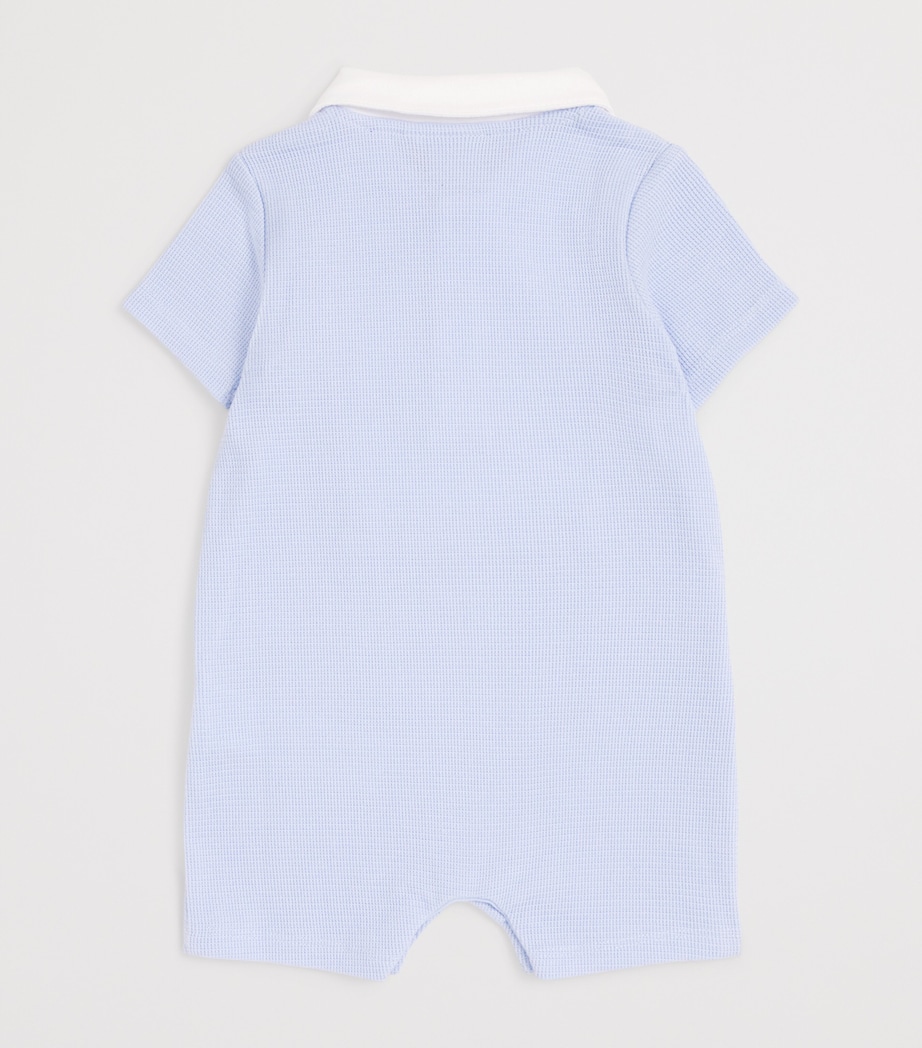 Cotton Contrast-Bib Playsuit (1-18 Months) 771PALE BLUE Image 2