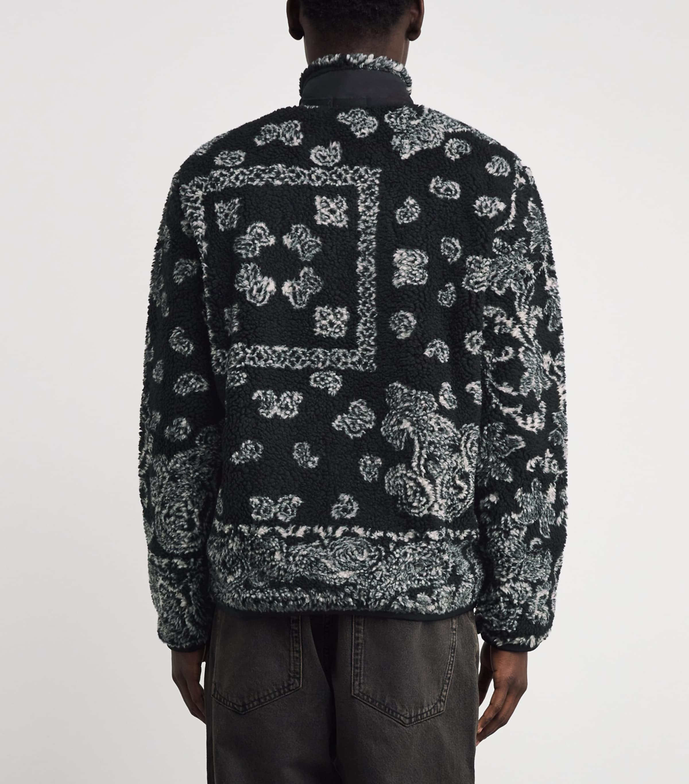 High-Pile Fleece Bandana Jacket BLACK Image 4