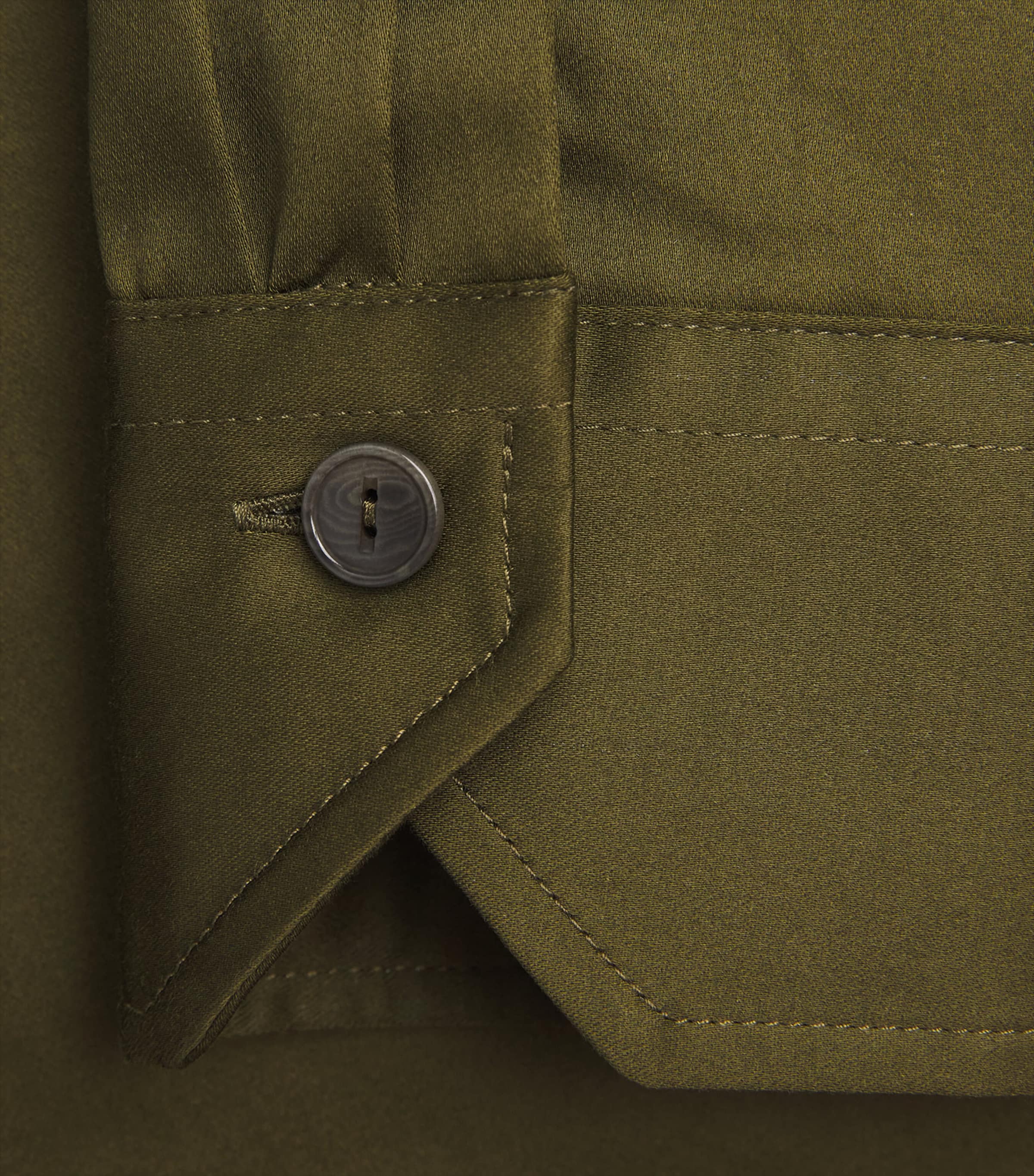 Palmer//Harding Womens Sateen Cotton Twisted Shirt Green Cotton Sateen Image 7