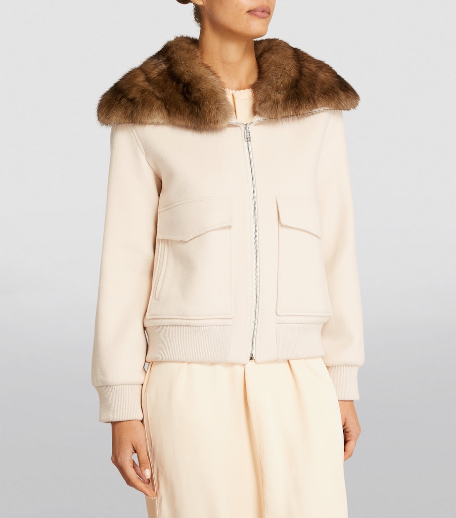 Fur-Collar Bomber Jacket A2154 Image 2