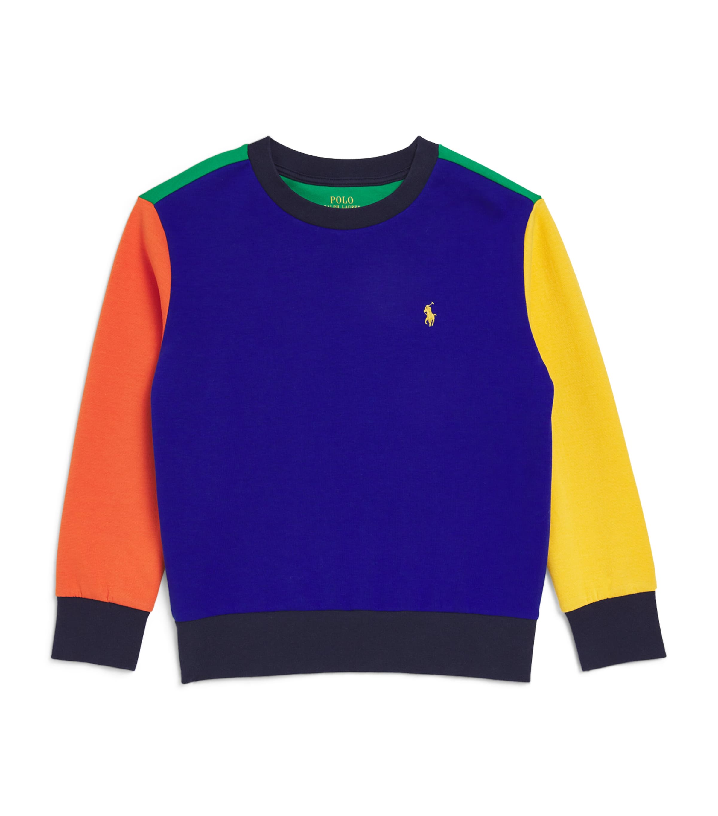 Shop Ralph Lauren Cotton-blend Colour-block Sweatshirt